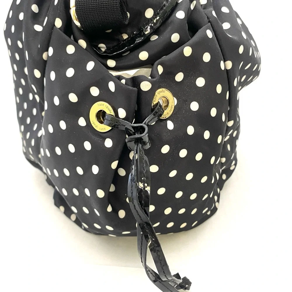 Kate Spade Women’s Black w/White Polka Dot Watson Lane Stevie Baby Bag
